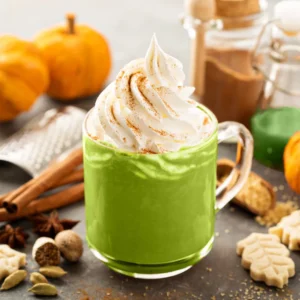 Pumpkin spice matcha latte