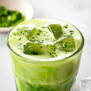 Classic iced matcha latte